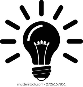 Illuminating idea represented by a light bulb isolated on white background