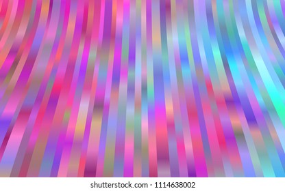 Illuminating lines, vibrant gradient color. Luminous texture. Bright, neon stripes. Vector illustration. Modern geometrical abstract pattern with staves Holographic background
