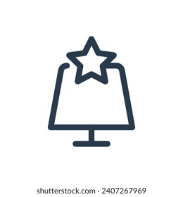 Ilustración del icono del vector de la lámpara nocturna iluminante para noches apagadas