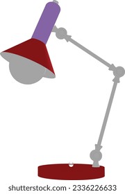 Illuminating productivity: A red desk lamp design to enhance work efficiency.