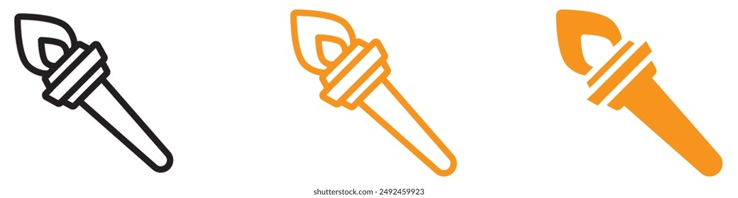 Illuminating Torch Flame Icon for Fire and Light Graphics Ideal for Representing Torches and Flames in Outdoor Settings