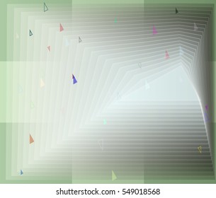 illumination around trendy type, brilliant triangle vector background above band