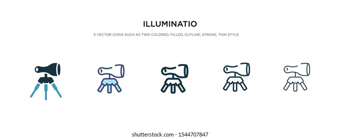 illumination icon in different style vector illustration. two colored and black illumination vector icons designed in filled, outline, line and stroke style can be used for web, mobile, ui