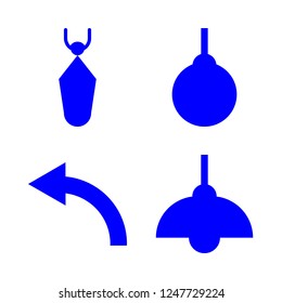 illumination icon set about arrow and streetlight vector set