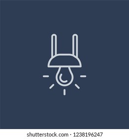 Illumination icon. Trendy flat vector line Illumination icon on dark blue background from smart home collection. 