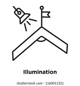 Illumination icon vector isolated on white background, Illumination transparent sign , sign and symbols in thin linear outline style