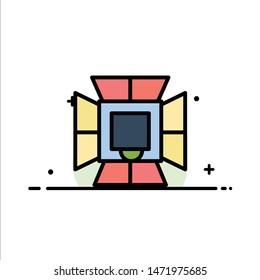 Illumination, Light, Lighting, Professional, Soft box  Business Flat Line Filled Icon Vector Banner Template