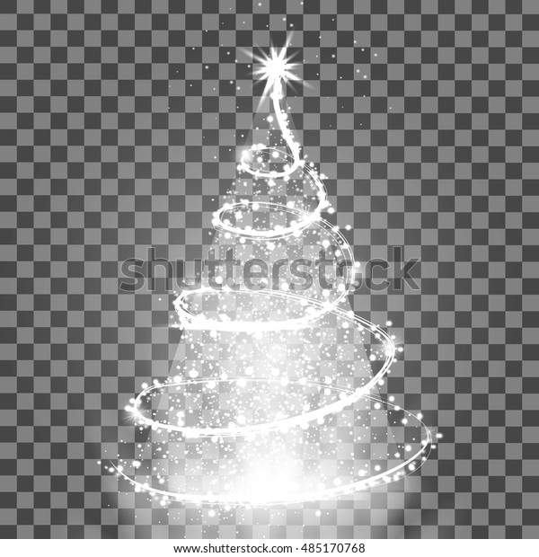 Albero Di Natale Nero E Bianco.Immagine Vettoriale Stock 485170768 A Tema Illuminazione Luci Albero Di Natale Lucido Royalty Free