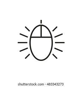 illumination mouse icon, Vector illustration.