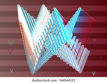 illumination of repeat and alphabet, narrow V