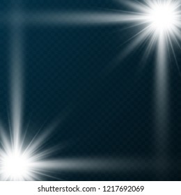 Illumination of the scene from above and below. Special flash effect. Illustration. Bright light. Light from the rays.
Spotlight.


