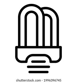 Iluminación de un icono de bombilla inteligente. Iluminación de esquema Iluminación inteligente Icono vector de bombilla para diseño web aislado en fondo blanco