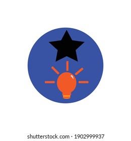 Illuminator star logo icon vector design illustration
