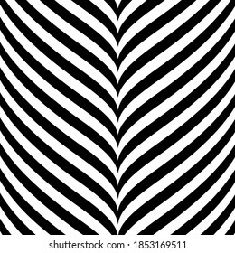 Illusion Abstract black and white curve pattern. Monochrome pattern. Optical illusion. Op art.