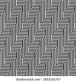 Ilusión Resumen del patrón blanco y negro. Patrón monocromo. Ilusión óptica. Op art.