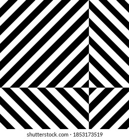Illusion Abstract black and white pattern. Monochrome pattern. Optical illusion. Op art.