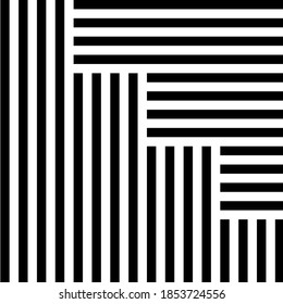 Illusion Abstract black and white pattern. Monochrome pattern. Optical illusion. Op art.