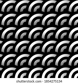 Illusion Abstract black and white pattern. Monochrome pattern. Optical illusion. Op art.
