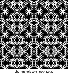 illusion art. seamless floral pattern. vector illustration. black, white color. for invitation, wallpaper