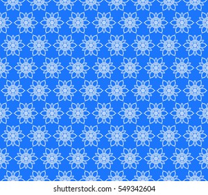 illusion art. seamless floral pattern. vector illustration. blue color