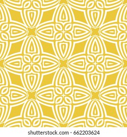 illusion art. seamless geometric pattern. vector illustration. yellow, white color