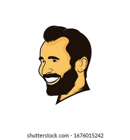 illusion of a bearded man's head