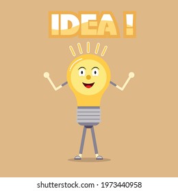 illusion of Bulb light idea character