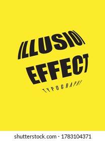 ILUSIÓN EFECTO CIRCLE con tipografía y fondo amarillo