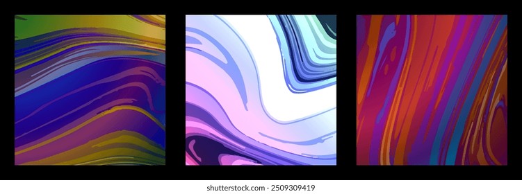 The illusion of a colored liquid. Colorful abstract background. The texture of marble patterns. Interior design, paintings, covers and creative ideas