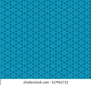 Illusion Cube. Vector illustration. Blue color. For interior, design, wallpaper.