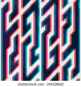 illusion geometric seamless pattern