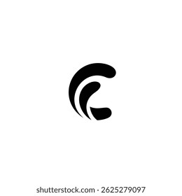 Illusion Initial Logo C gestreifte Design-Vektor
