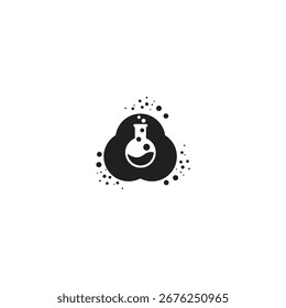 Illusion Labor Technologie Flasche Design Logo
