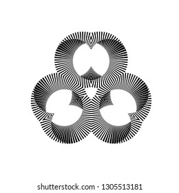 Illusion linear geometric shape. Logo line