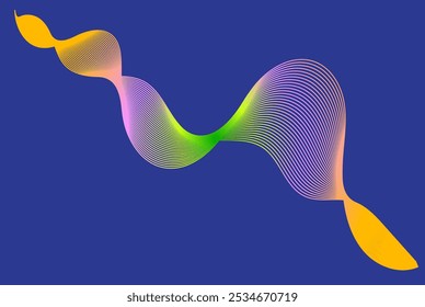 Illusion in Motion: Abstract Colorful Wave Style Line Background Vector for Vibrant Designs
