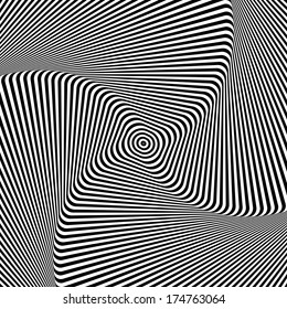 Illusion of rotation movement. Abstract op art background. Vector art.