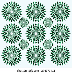 Illusion of rotation movement. Abstract op art background. Optical illusion of rotation. Rotation effect. Rotation illusion. 