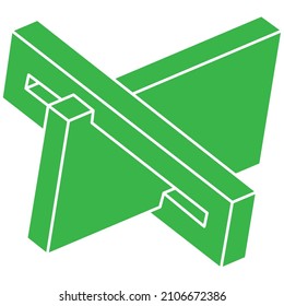 Illusionsformen. 3D-Geometrielogo. Optische Illusionsfigur. Heilige Geometrie.
