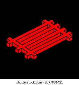 Illusion shapes. 3d geometry objects. Optical illusion figures. Sacred geometry. Logo.
