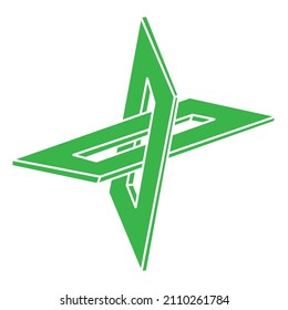 Illusionsformen. 3D-Geometrie. Optische Illusionszahlen. Heilige Geometrie. Logo.