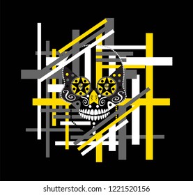 illusion skull art background 