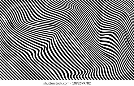 Illusion of stripes, background of lines and waves.  Strips Abstract Background texture pattern.
