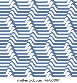 Illusion stripes seamless vector pattern