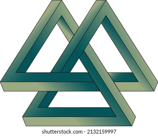 Illusion triple triangle with gradient