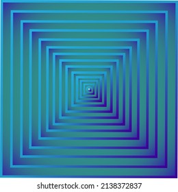 illusion of a tunnel of squares, abstract vector background