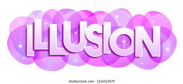 Illusion word vector banner