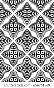 illusion zebra line. seamless geometric pattern. vector illustration. for invitation, wallpaper. black and white