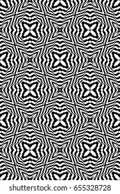 illusion zebra line. seamless geometric pattern. vector illustration. for invitation, wallpaper. black and white