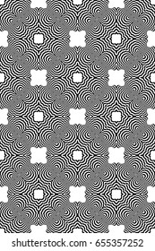 illusion zebra line. seamless geometric pattern. vector illustration. for invitation, wallpaper. black and white