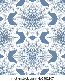 Illusive abstract seamless pattern with geometric figures. Vector symmetric simple backdrop.